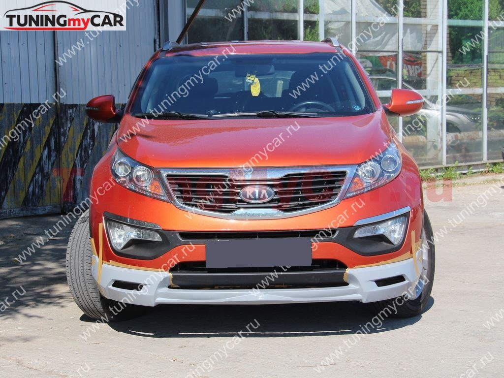 Накладка переднего бампера JSW Style для KIA Sportage(3rd)