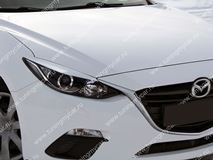 Реснички на фары для Mazda 3 2013-  (для стандартных фар)