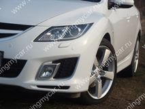 Реснички на фары для Mazda 6 2008-2012 (для моделей с адаптивными фарами)