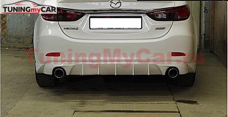 Диффузор заднего бампера для Mazda 6 2013- var№4