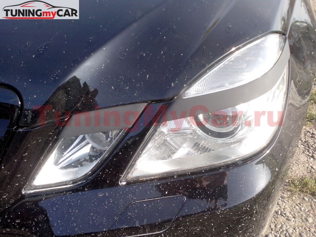 Реснички на фары для Mercedes-Benz E W212 2009-