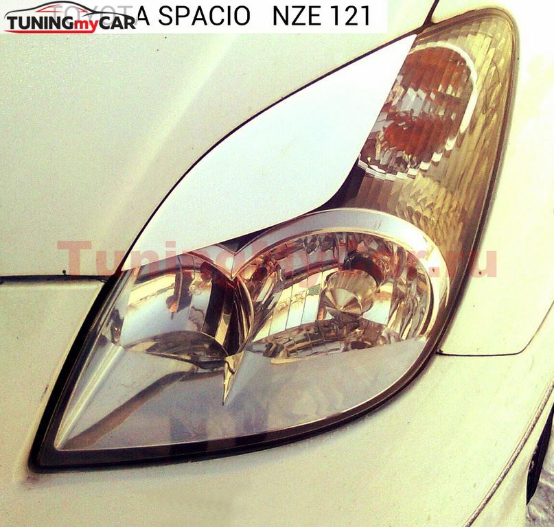 Реснички на фары для Toyota Spacio NZE 121
