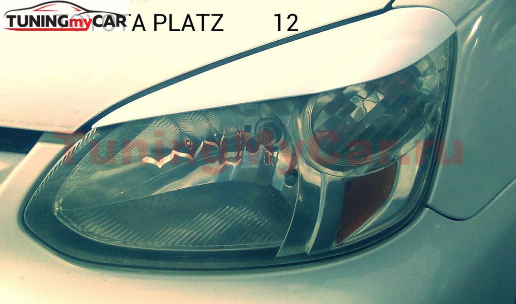 Реснички на фары для Toyota Platz 2002-2005 (рестайлинг)