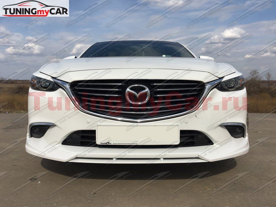 Спойлер - вставка между "клыками" SkyActivSport для Mazda 6 2015-