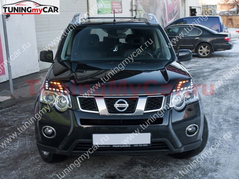 Реснички на фары для Nissan X-Trail II (Т31 рестайлинг)