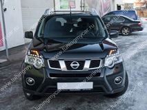 Реснички на фары для Nissan X-Trail II (Т31 рестайлинг)