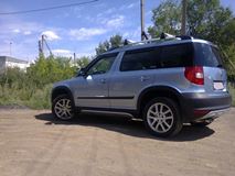 Накладки на пороги Алюминиевый Вид (Взгляд) Skoda Yeti