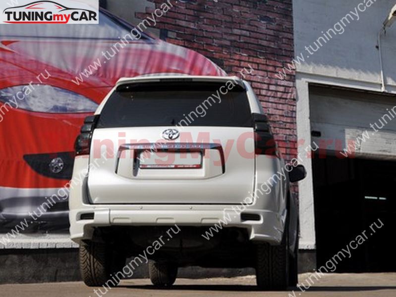 Юбка заднего бампера в стиле JAOS для Toyota LC 150 PRADO (сост. из 2-х частей)