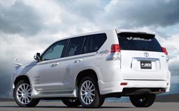 Юбка заднего бампера в стиле JAOS для Toyota LC 150 PRADO (сост. из 2-х частей)