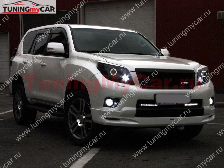 Юбка переднего бампера в стиле LX-Mode для Toyota LC 150 PRADO