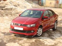 Юбка переднего бампера для VW Polo Sedan  (2010-2015)