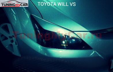 Реснички на фары для Toyota Will VS 2001-2004