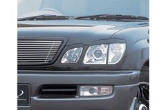 Реснички на фары для Lexus LX470 1998-2007 (абс, под покраску, 4 детали)