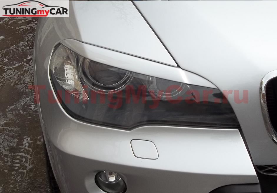 Реснички на фары для BMW X5 E70 2006-2013