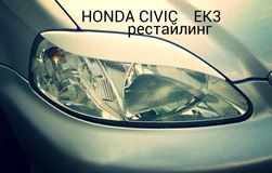 Реснички на фары для Honda Civic EK3 1998-2000 рестайлинг