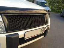 Решетка радиатора (маска) без центральной консоли Pajero 4 2006-2021