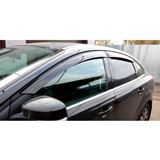 Дефлекторы окон (ветровики) для Ford Mondeo 4 (под хром молдинг)