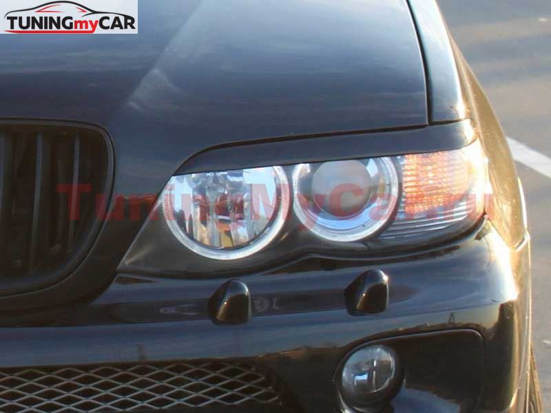 Накладки на фары (реснички) для BMW X5 E53 2003 - 2006
