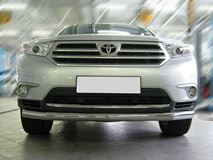 Защита переднего бампера D76(4 секции) для Toyota Highlander 2010-2013