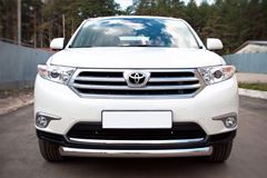 Защита переднего бампера D76 (дуга) для Toyota Highlander 2010-2013