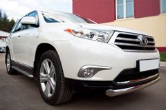 Защита переднего бампера D76 (дуга) для Toyota Highlander 2010-2013