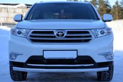 Защита переднего бампера D63 (секции) для Toyota Highlander 2010-2013