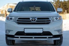 Защита переднего бампера D63 ( секции) / D42 (дуга) для Toyota Highlander 2010-2013