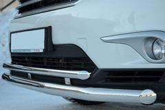 Защита переднего бампера D63 ( секции) / D42 (дуга) для Toyota Highlander 2010-2013