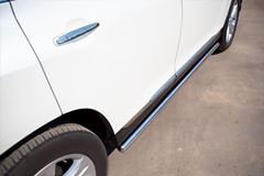 Пороги труба D63 (вариант 3) для Toyota Highlander 2010-2013