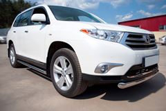 Пороги труба D63 для Toyota Highlander 2010-2013