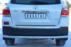 Защита заднего бампера D63 (секции) для Toyota Highlander 2010-2013