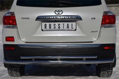 Защита заднего бампера D63 (секции)/ D42 (дуга) для Toyota Highlander 2010-2013