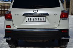 Защита заднего бампера уголки D63 для Toyota Highlander 2010-2013