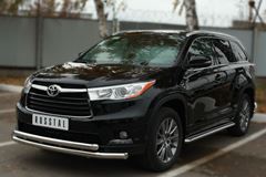 Защита переднего бампера D63 (секции) D63 (дуга) для Toyota Highlander 2014-