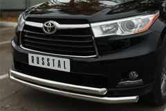 Защита переднего бампера D63 (секции) D63 (дуга) для Toyota Highlander 2014-