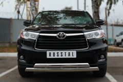 Защита переднего бампера D75х42 (дуга) D75х42 (дуга) для Toyota Highlander 2014-