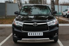 Защита переднего бампера D75х42 (дуга) D75х42 (дуга) для Toyota Highlander 2014-