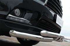 Защита переднего бампера D63 (дуга) D63 (уголки)+клыки для Toyota Highlander 2014-