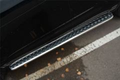 Пороги труба D42 с листом для Toyota Highlander 2014-