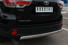 Защита заднего бампера D75х42 (дуга) для Toyota Highlander 2014-