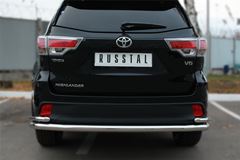 Защита заднего бампера D63 (секции) D42 (уголки) для Toyota Highlander 2014-