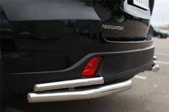 Защита заднего бампера уголки D63(секции) D42 (секции) для Toyota Highlander 2014-