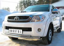 Защита переднего бампера D63/42 (дуга) для Toyota Hilux 2009-2014