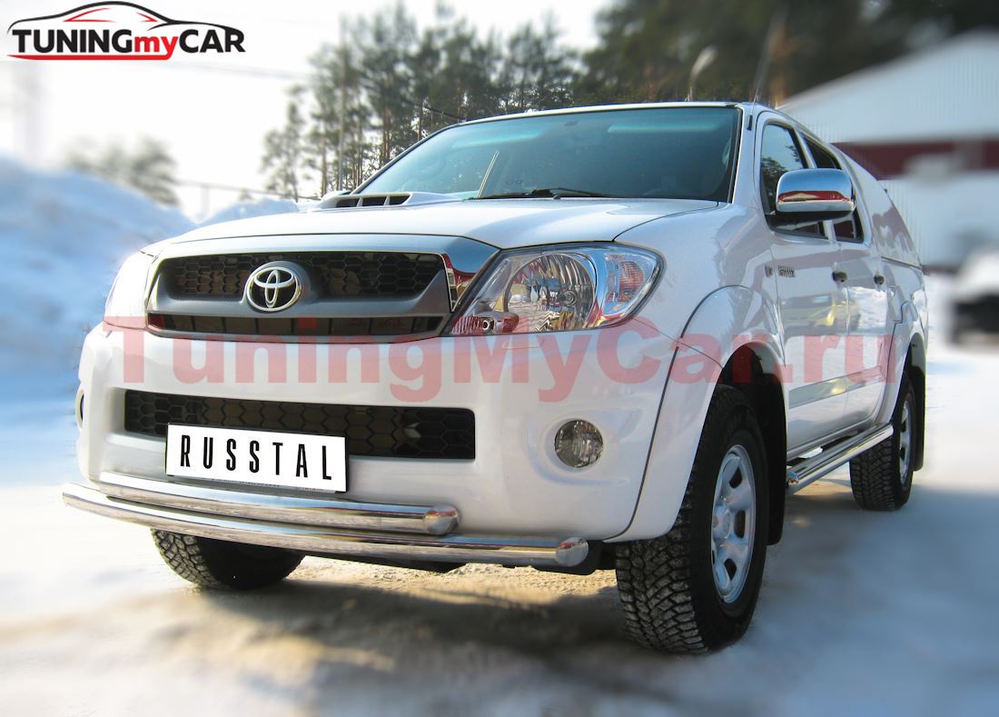 Защита переднего бампера D63/63 (дуга) для Toyota Hilux 2009-2014