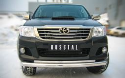 Защита переднего бампера D76/42 (дуга) для Toyota Hilux 2009-2014