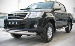 Защита переднего бампера D76/42 (дуга) для Toyota Hilux 2009-2014