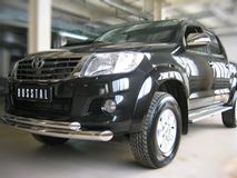 Защита переднего бампера D76/63 (дуга) для Toyota Hilux 2009-2014