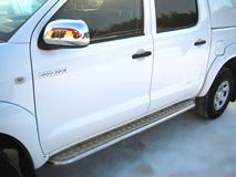 Пороги труба D42 с листом для Toyota Hilux 2009-2014