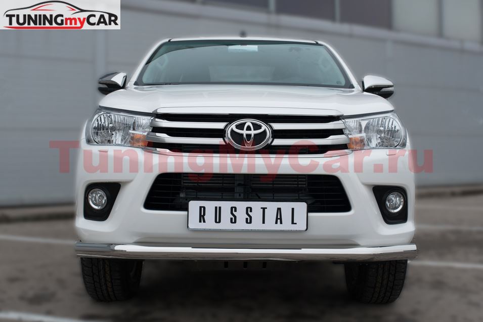 Защита переднего бампера D76 (секции) для Toyota Hilux 2015-