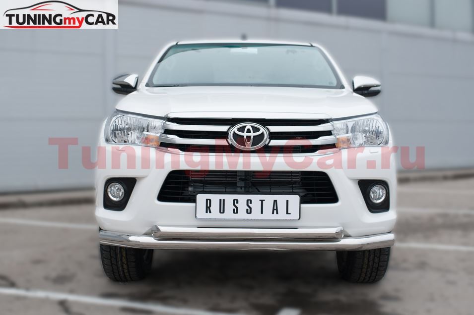 Защита переднего бампера D76 (секции) D63 (дуга) для Toyota Hilux 2015-